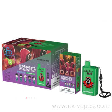 Wholesale Price RandM Squid Box 5200Puffs